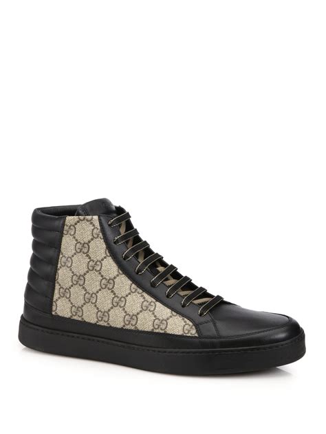 gucci men's high tops|Gucci supreme high top black.